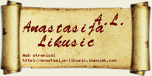 Anastasija Likušić vizit kartica